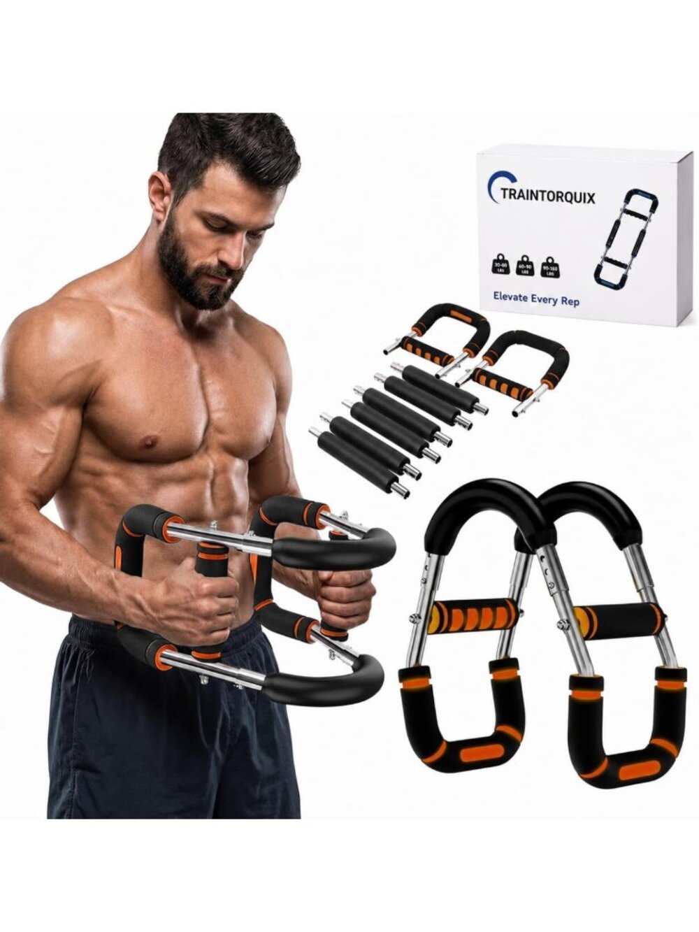 Adjustable Power Twister Arm Trainer - Upper Body Strength Equipment, Home Gym